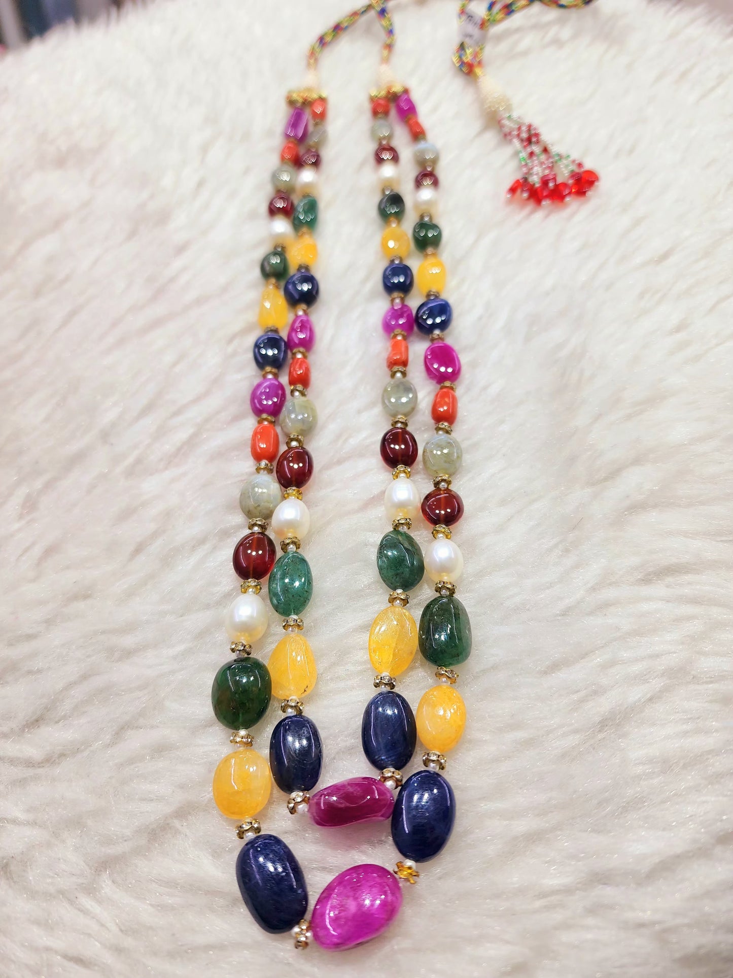 Natural Navratan Oval Beads - KGP GEMS