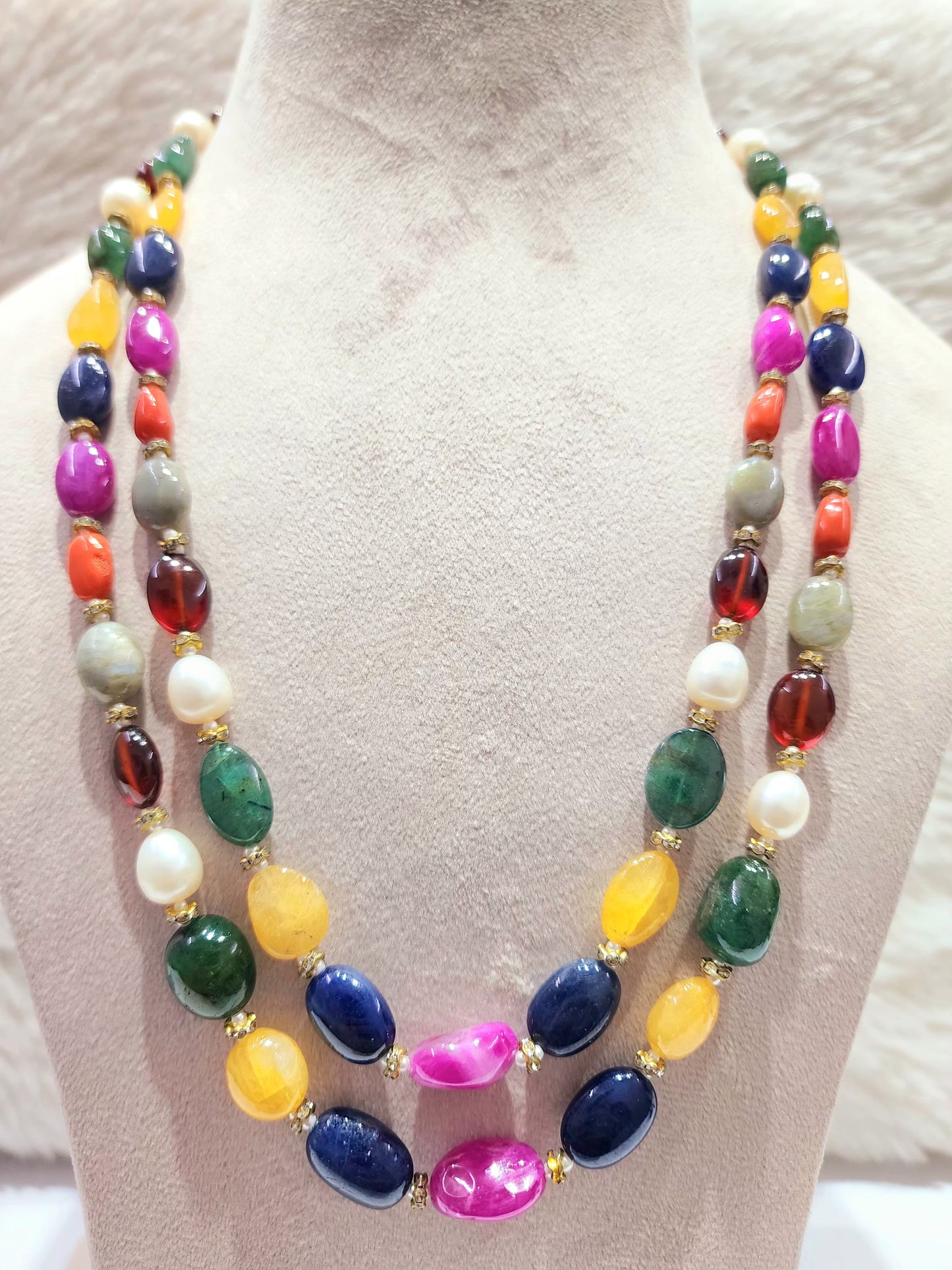 Natural Navratan Oval Beads - KGP GEMS