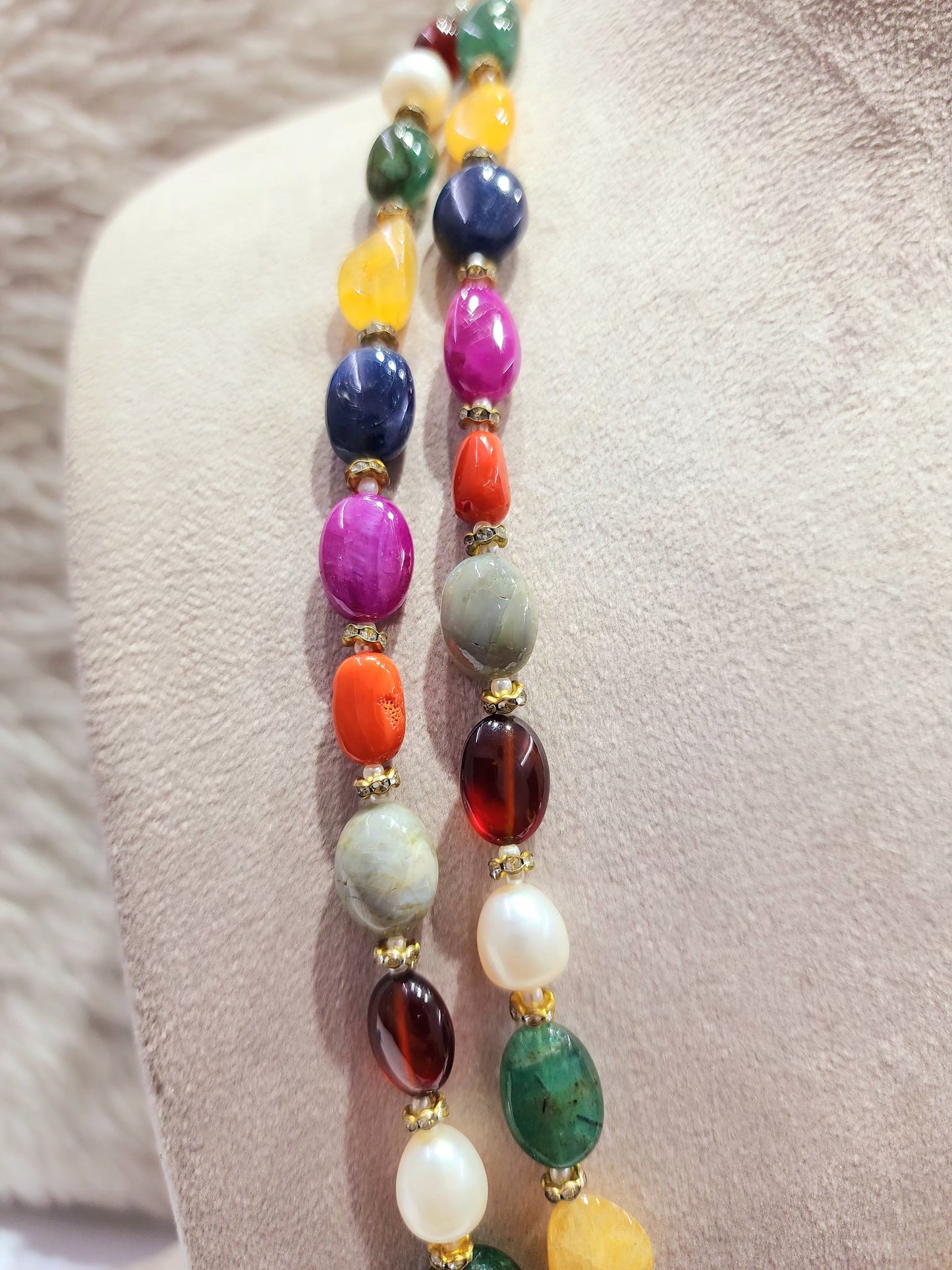 Natural Navratan Oval Beads - KGP GEMS