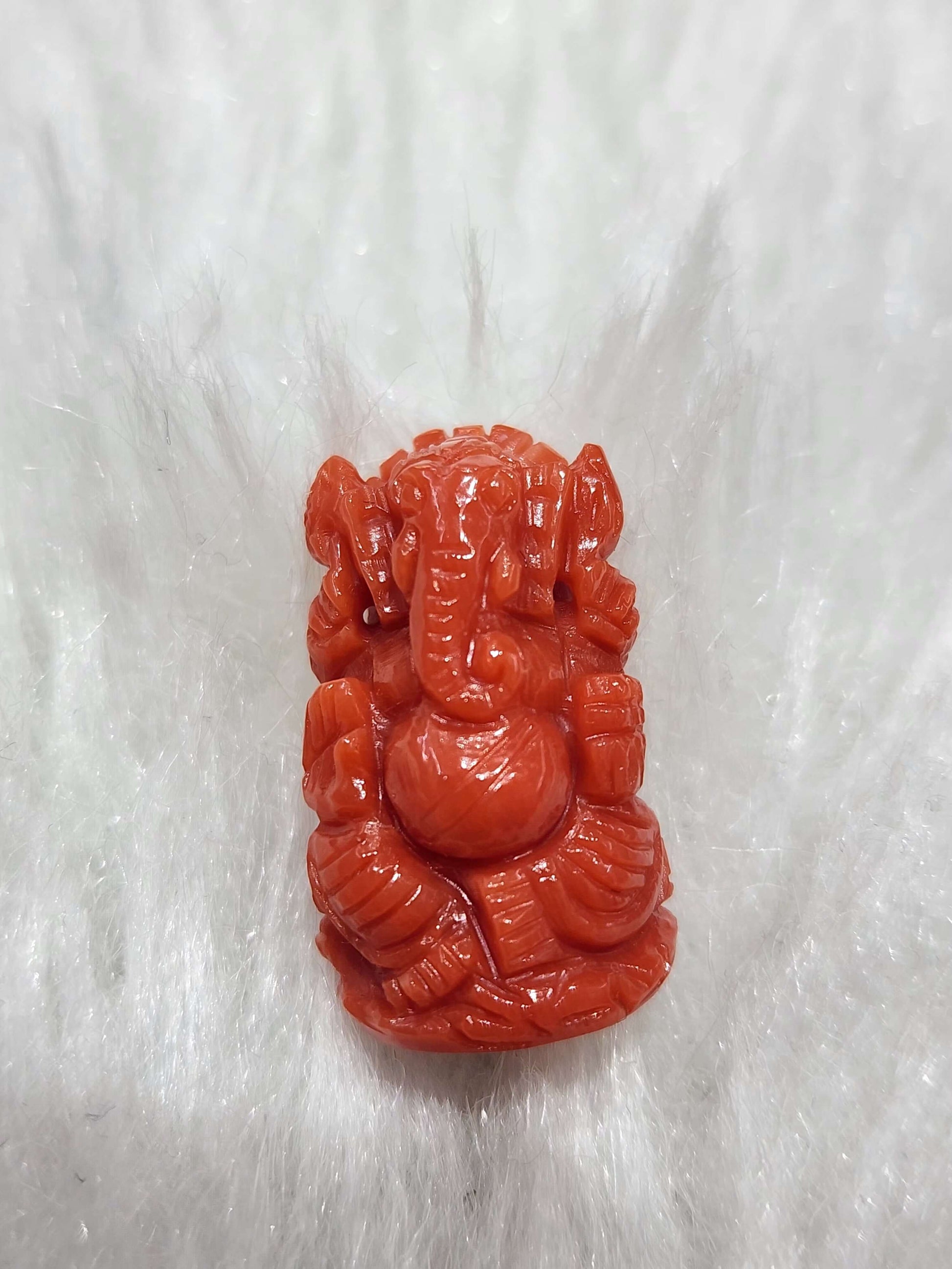 Natural Italian Coral Ganesha - KGP GEMS