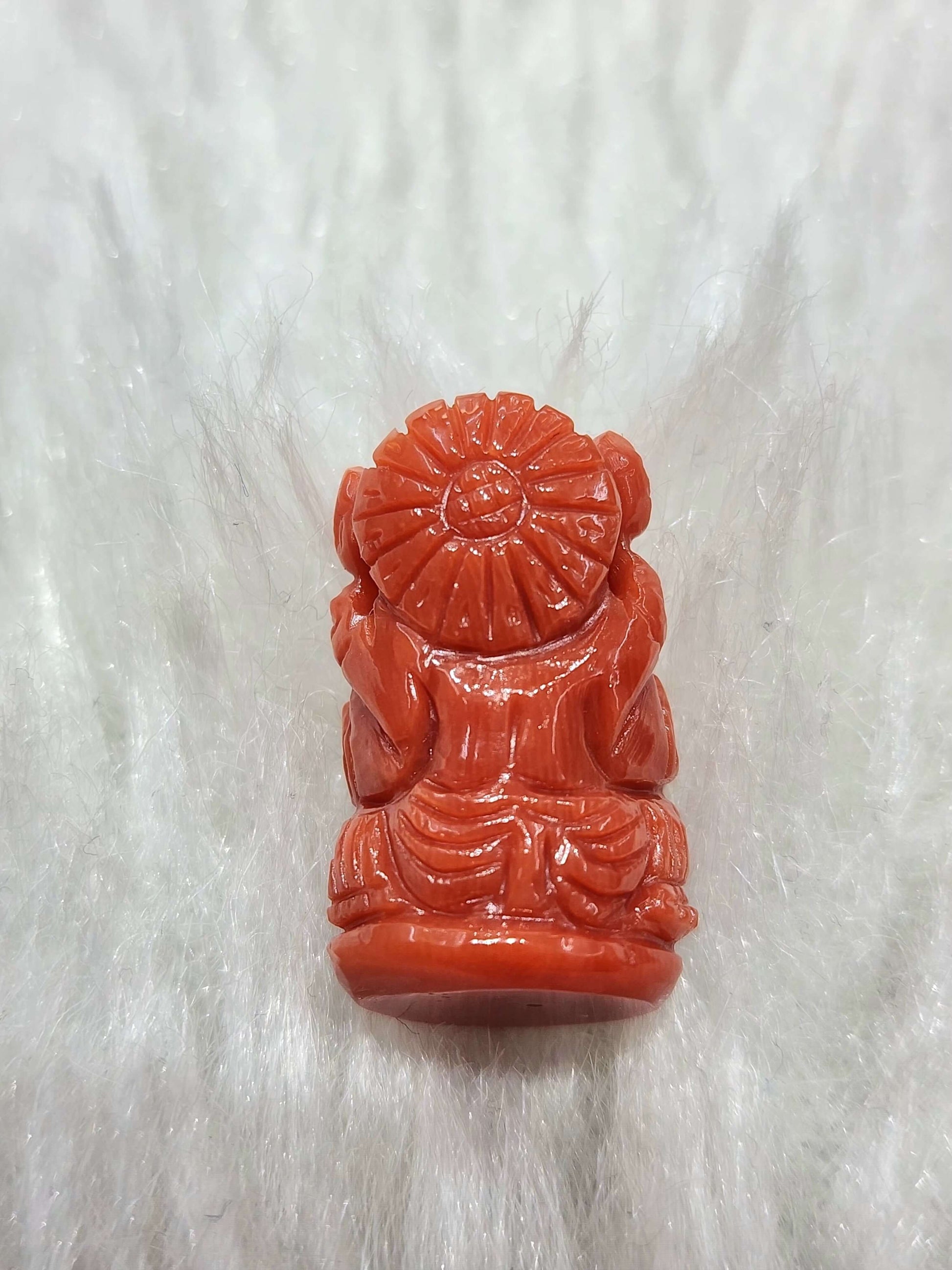 Natural Italian Coral Ganesha - KGP GEMS