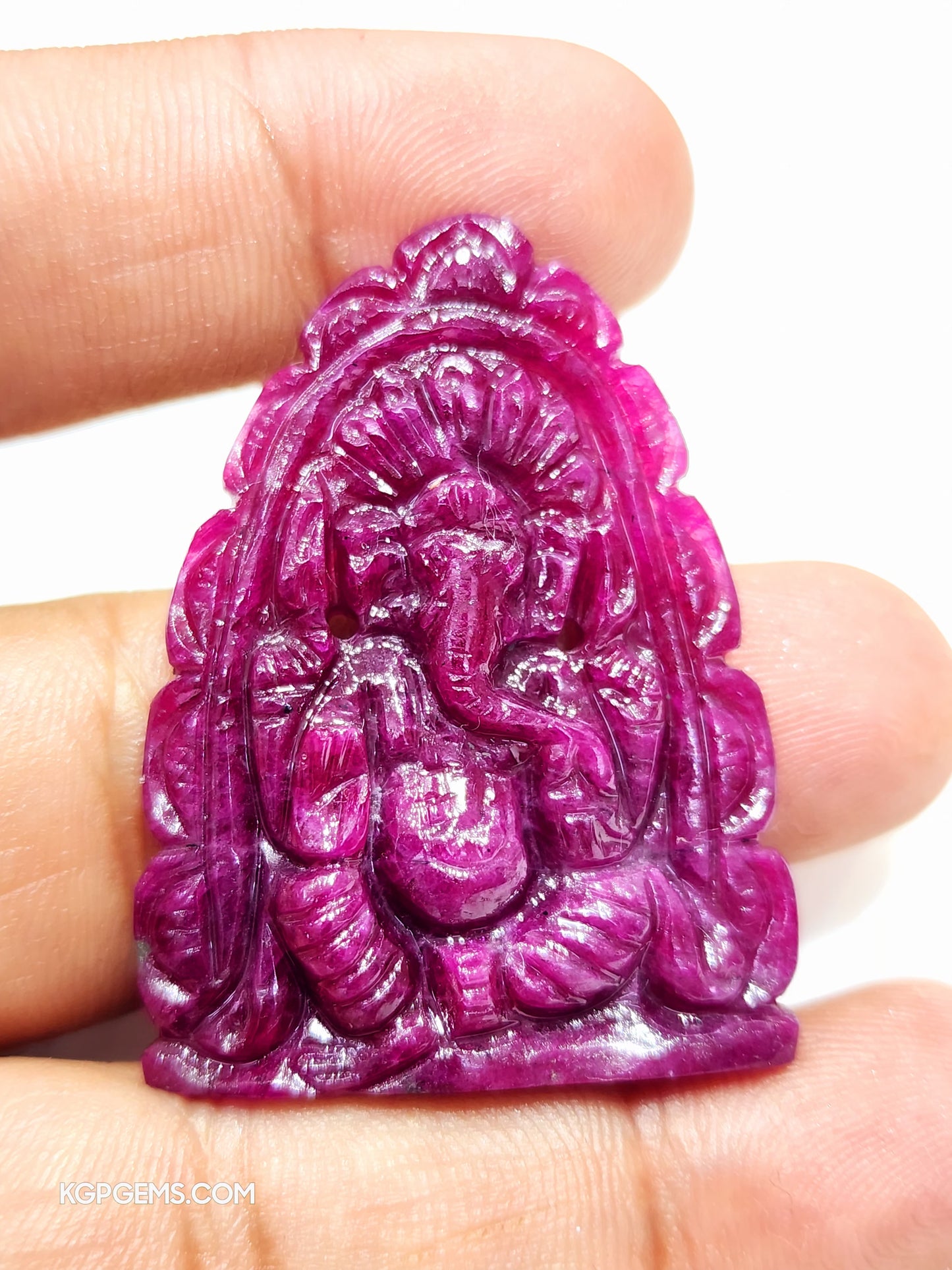 Natural Ruby Ganesha - KGP GEMS