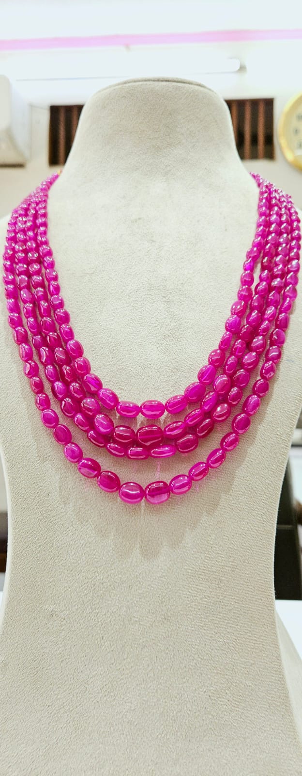 Ruby Opaque Oval Beads - KGP GEMS