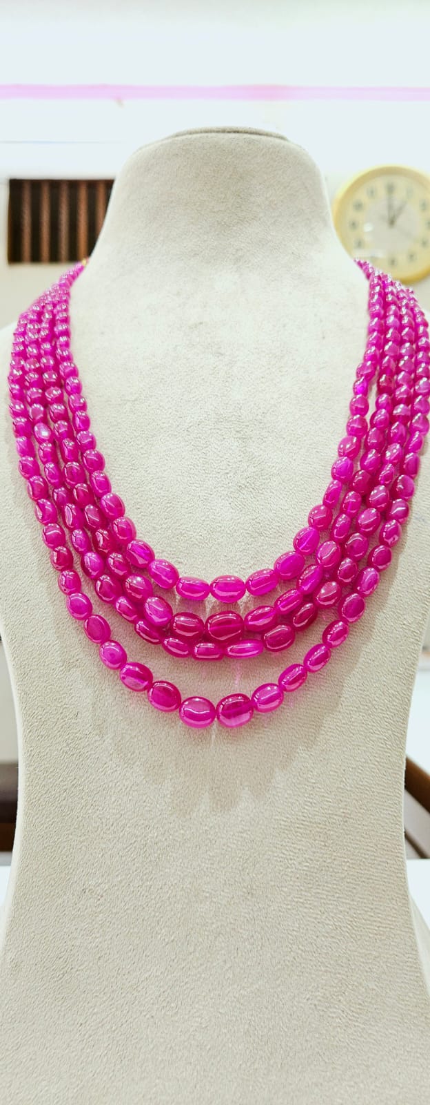 Ruby Opaque Oval Beads - KGP GEMS
