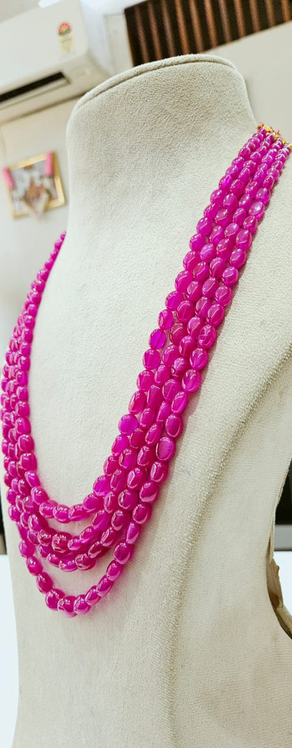Ruby Opaque Oval Beads - KGP GEMS